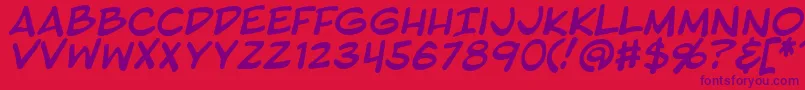 BlambotProItalic Font – Purple Fonts on Red Background
