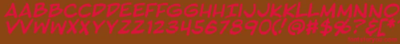 BlambotProItalic Font – Red Fonts on Brown Background