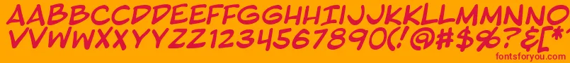 BlambotProItalic Font – Red Fonts on Orange Background