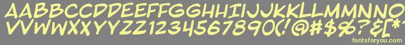 Шрифт BlambotProItalic – жёлтые шрифты на сером фоне