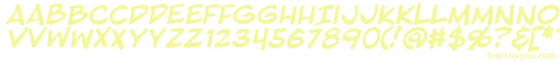 BlambotProItalic-fontti – keltaiset fontit