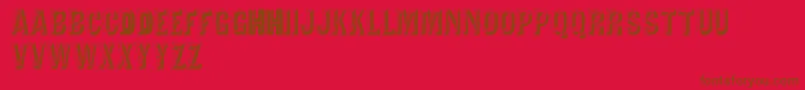 Tejaratchicaps Font – Brown Fonts on Red Background