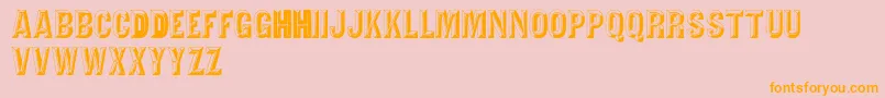 Tejaratchicaps Font – Orange Fonts on Pink Background