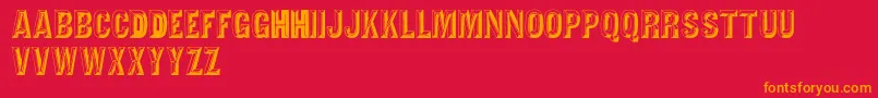 Tejaratchicaps Font – Orange Fonts on Red Background