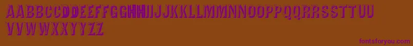 Tejaratchicaps Font – Purple Fonts on Brown Background