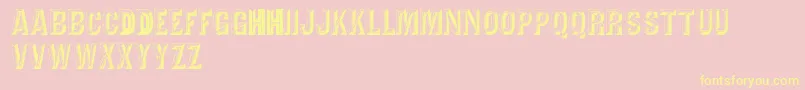 Tejaratchicaps Font – Yellow Fonts on Pink Background