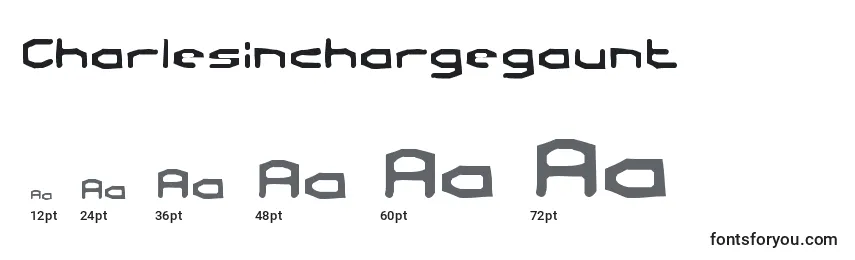 Размеры шрифта Charlesinchargegaunt