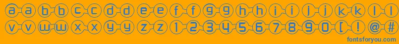 Molecular Font – Blue Fonts on Orange Background