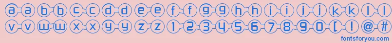 Molecular-fontti – siniset fontit vaaleanpunaisella taustalla