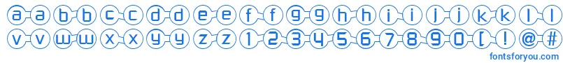 フォントMolecular – 白い背景に青い文字