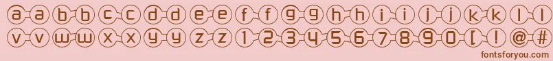 Molecular Font – Brown Fonts on Pink Background