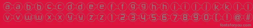 Molecular Font – Gray Fonts on Red Background