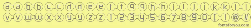 Molecular Font – Gray Fonts on Yellow Background