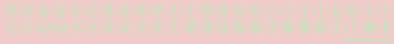 Molecular Font – Green Fonts on Pink Background