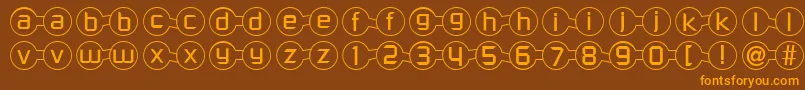 Molecular-fontti – oranssit fontit ruskealla taustalla