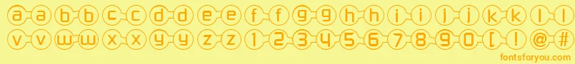 Molecular Font – Orange Fonts on Yellow Background