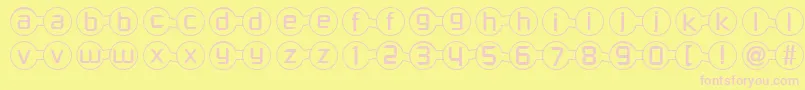 Molecular Font – Pink Fonts on Yellow Background