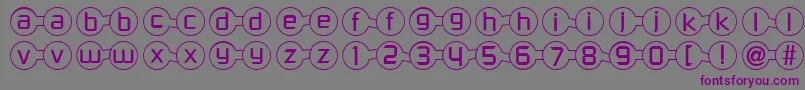 Czcionka Molecular – fioletowe czcionki na szarym tle