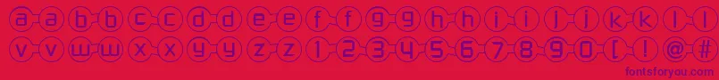 Molecular Font – Purple Fonts on Red Background