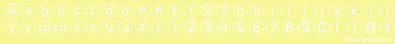 Molecular Font – White Fonts on Yellow Background