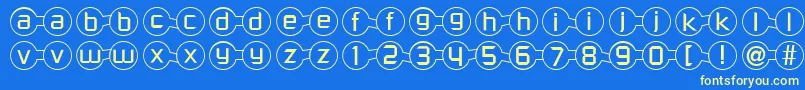 Molecular Font – Yellow Fonts on Blue Background