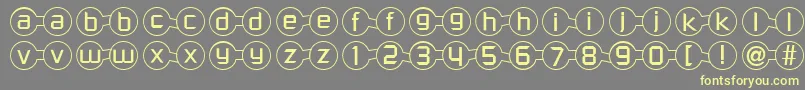 Molecular Font – Yellow Fonts on Gray Background