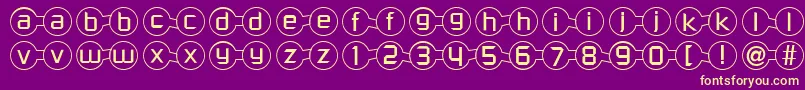 Molecular Font – Yellow Fonts on Purple Background