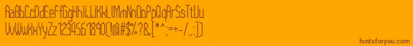 Czcionka Crooked – brązowe czcionki na pomarańczowym tle