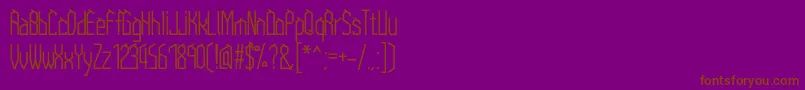 Crooked-fontti – ruskeat fontit violetilla taustalla