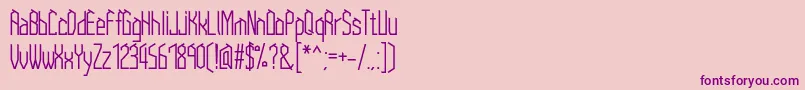 Crooked-fontti – violetit fontit vaaleanpunaisella taustalla