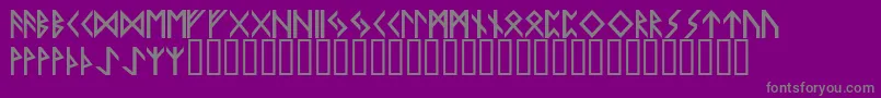 fuente FlokiHard – Fuentes Grises Sobre Fondo Morado