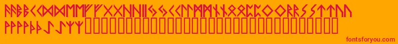FlokiHard Font – Red Fonts on Orange Background