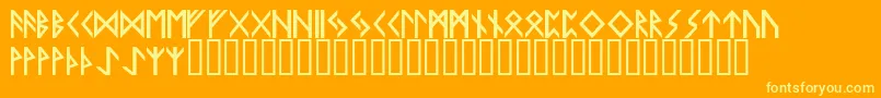 Lisätietoja FlokiHard-fontista FlokiHard-fontti – keltaiset fontit oranssilla taustalla