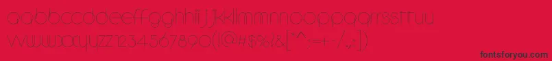 Fonte Circlec – fontes pretas em um fundo vermelho