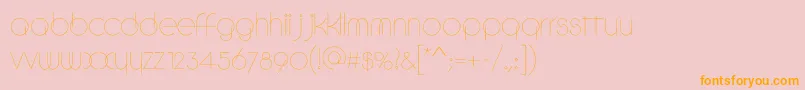 Circlec Font – Orange Fonts on Pink Background