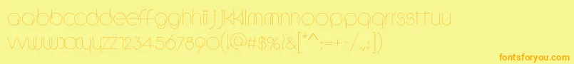 Circlec Font – Orange Fonts on Yellow Background