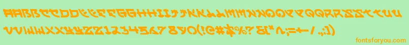 Yamamotol Font – Orange Fonts on Green Background