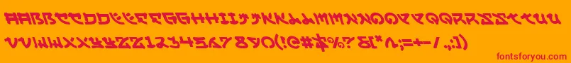 Yamamotol Font – Red Fonts on Orange Background