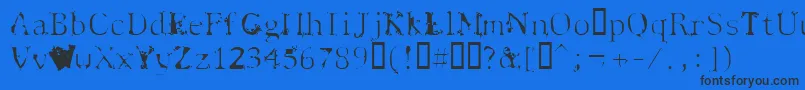 Spyhink Font – Black Fonts on Blue Background