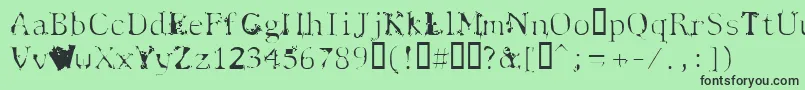 Spyhink Font – Black Fonts on Green Background