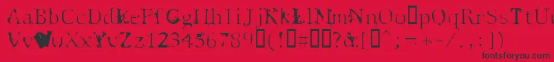 Spyhink Font – Black Fonts on Red Background
