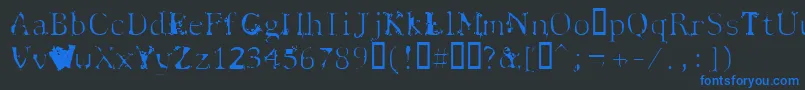 Spyhink Font – Blue Fonts on Black Background