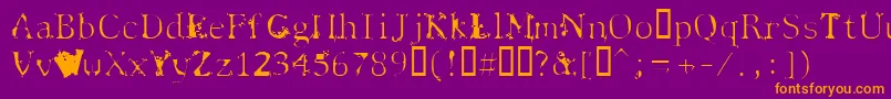 Spyhink Font – Orange Fonts on Purple Background