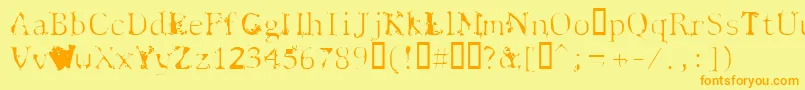 Spyhink Font – Orange Fonts on Yellow Background