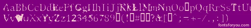 Spyhink Font – Pink Fonts on Purple Background