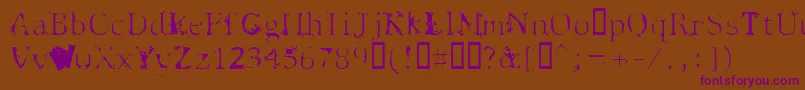 Spyhink Font – Purple Fonts on Brown Background