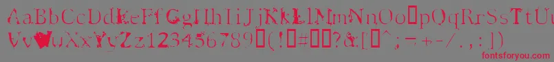 Spyhink Font – Red Fonts on Gray Background