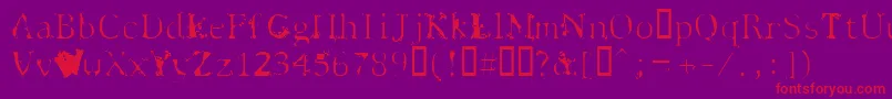Spyhink Font – Red Fonts on Purple Background
