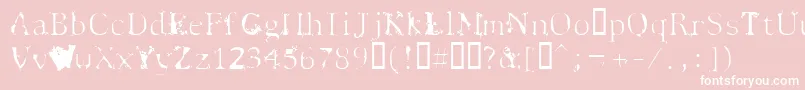 Spyhink Font – White Fonts on Pink Background