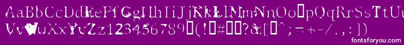 Spyhink Font – White Fonts on Purple Background